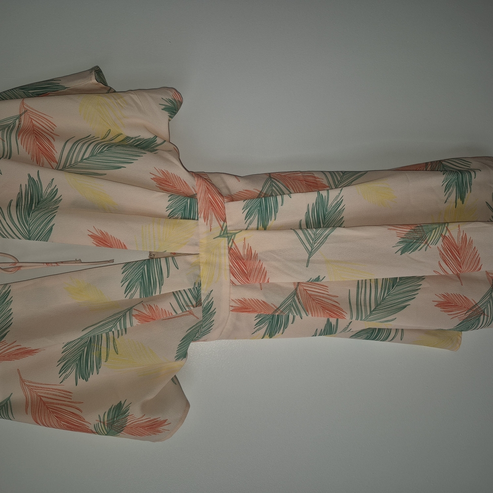 Tropical Leaf Print Dress